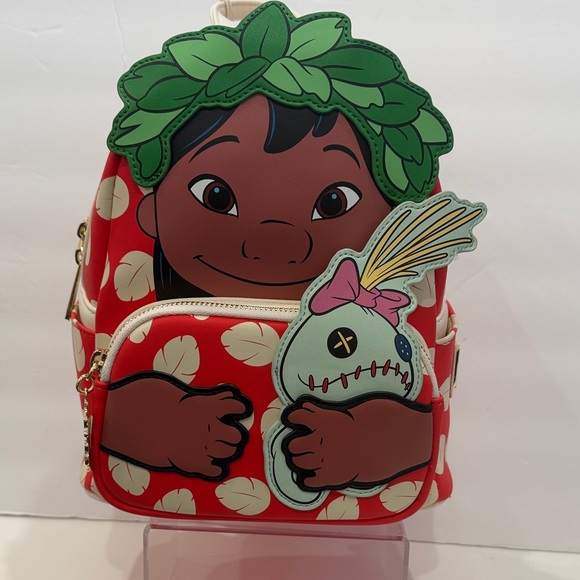 Loungefly Disney Lilo & Scrump Red and Green Backpack - Picture 1 of 6